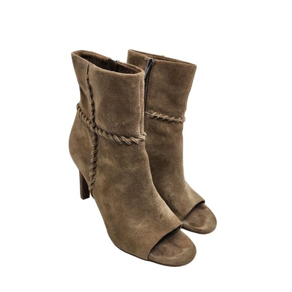 VINCE CAMUTO Sashane Peep-Toe Booties Size 7.5 Suede - Picture 13 of 13